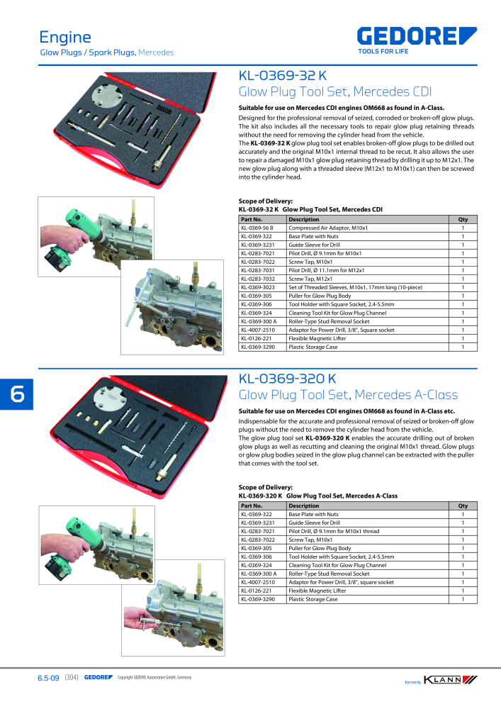 GEDORE Automotive KLANN Engine Maintenance/Repairs NEJ.: 2550 - Sida 94