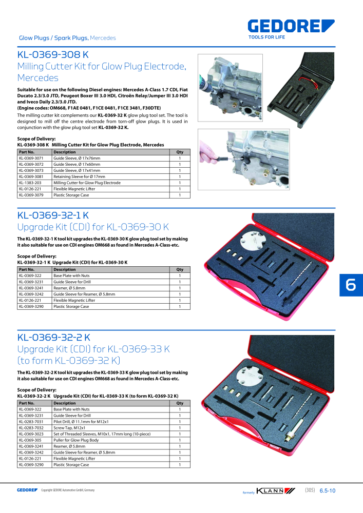 GEDORE Automotive KLANN Engine Maintenance/Repairs NEJ.: 2550 - Sida 95