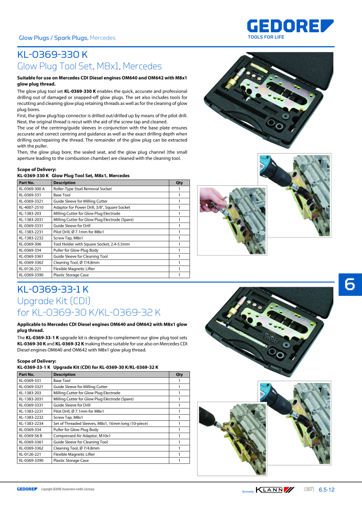 GEDORE Automotive KLANN Engine Maintenance/Repairs NO.: 2550 - Page 97