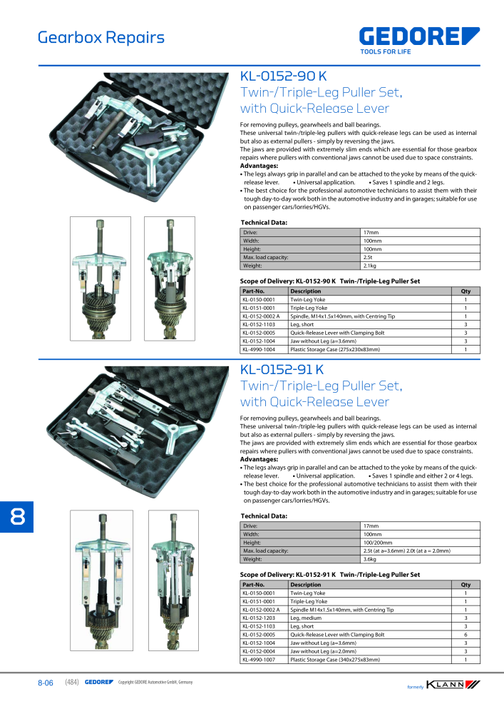 GEDORE Automotive KLANN Gearbox Repairs Č. 2552 - Strana 6