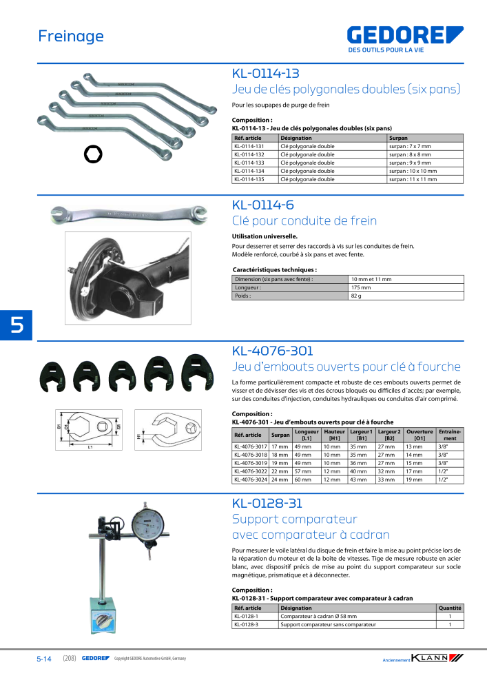 GEDORE Automotive KLANN Freinage NR.: 2558 - Seite 14