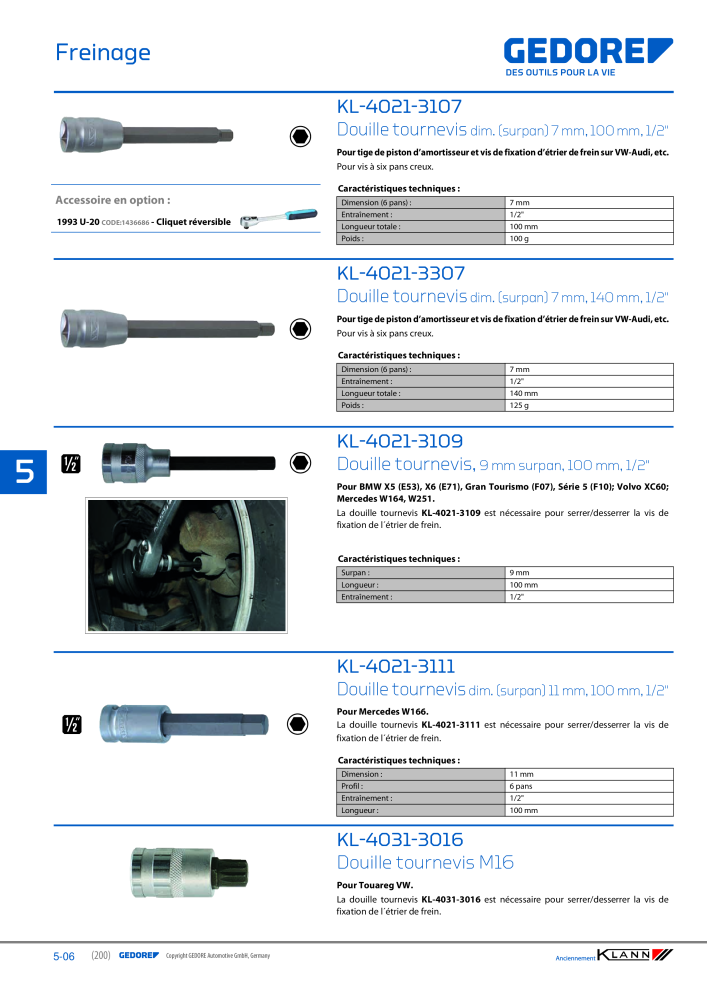 GEDORE Automotive KLANN Freinage NR.: 2558 - Seite 6