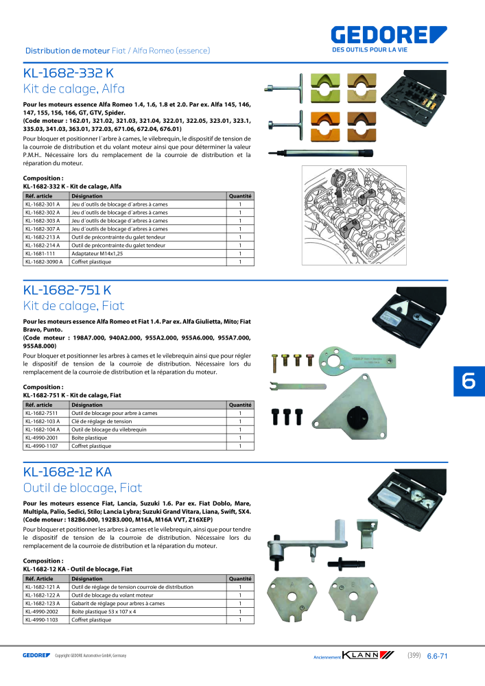 GEDORE Automotive KLANN Moteurs NO.: 2559 - Page 189