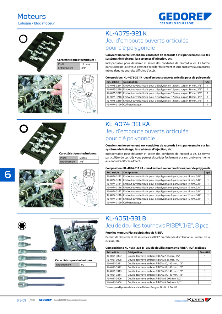 GEDORE Automotive KLANN Moteurs NR.: 2559 - Seite 30