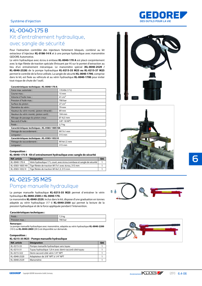 GEDORE Automotive KLANN Moteurs Nb. : 2559 - Page 41