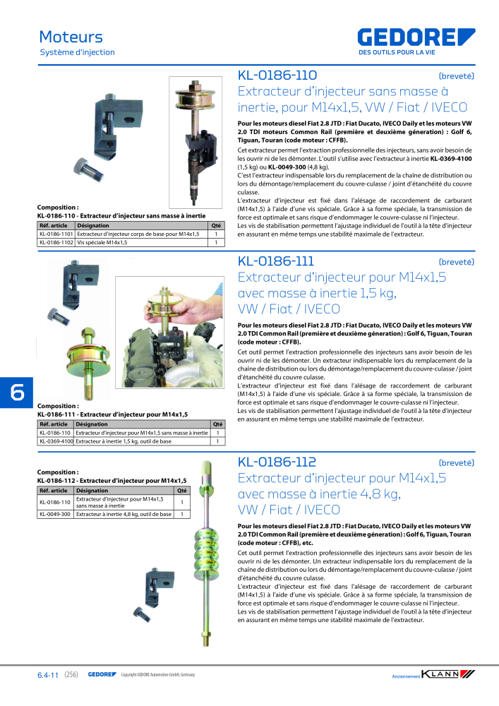 GEDORE Automotive KLANN Moteurs NO.: 2559 - Page 46