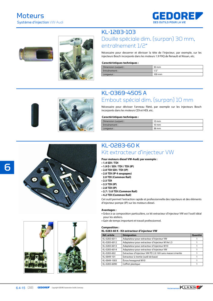 GEDORE Automotive KLANN Moteurs Nb. : 2559 - Page 50