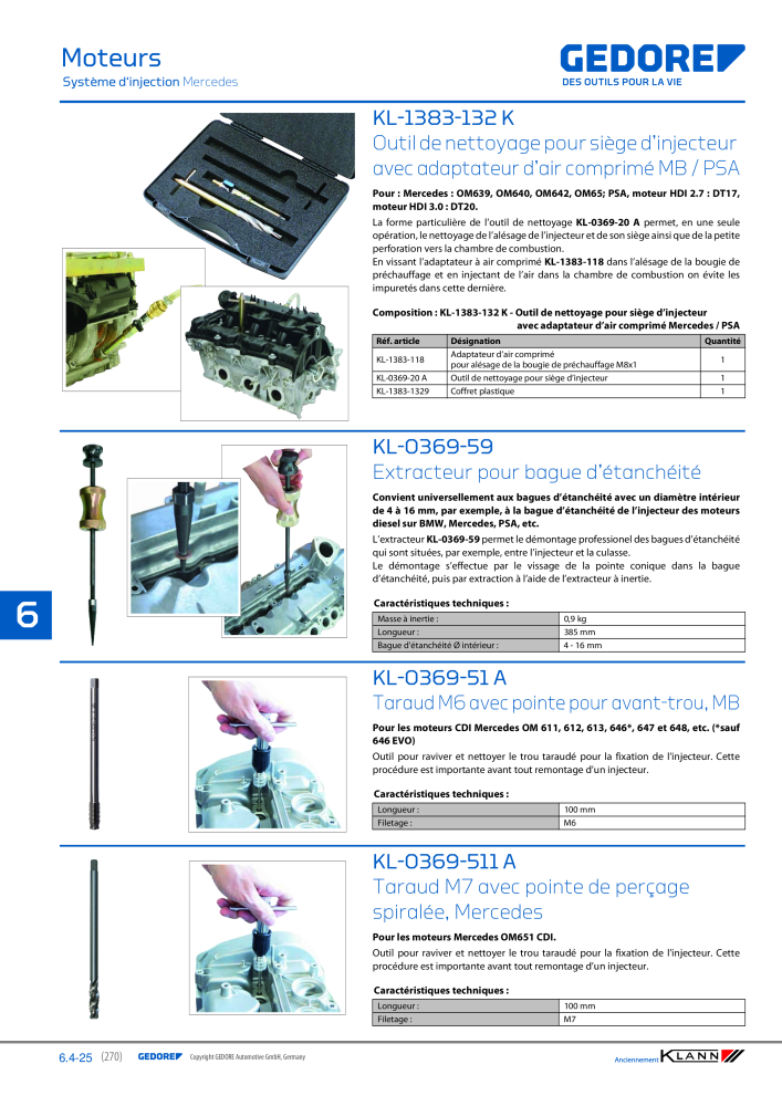 GEDORE Automotive KLANN Moteurs NO.: 2559 - Page 60