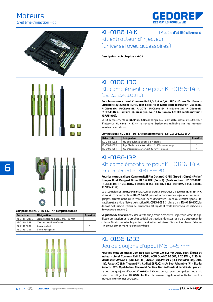 GEDORE Automotive KLANN Moteurs NR.: 2559 - Seite 62