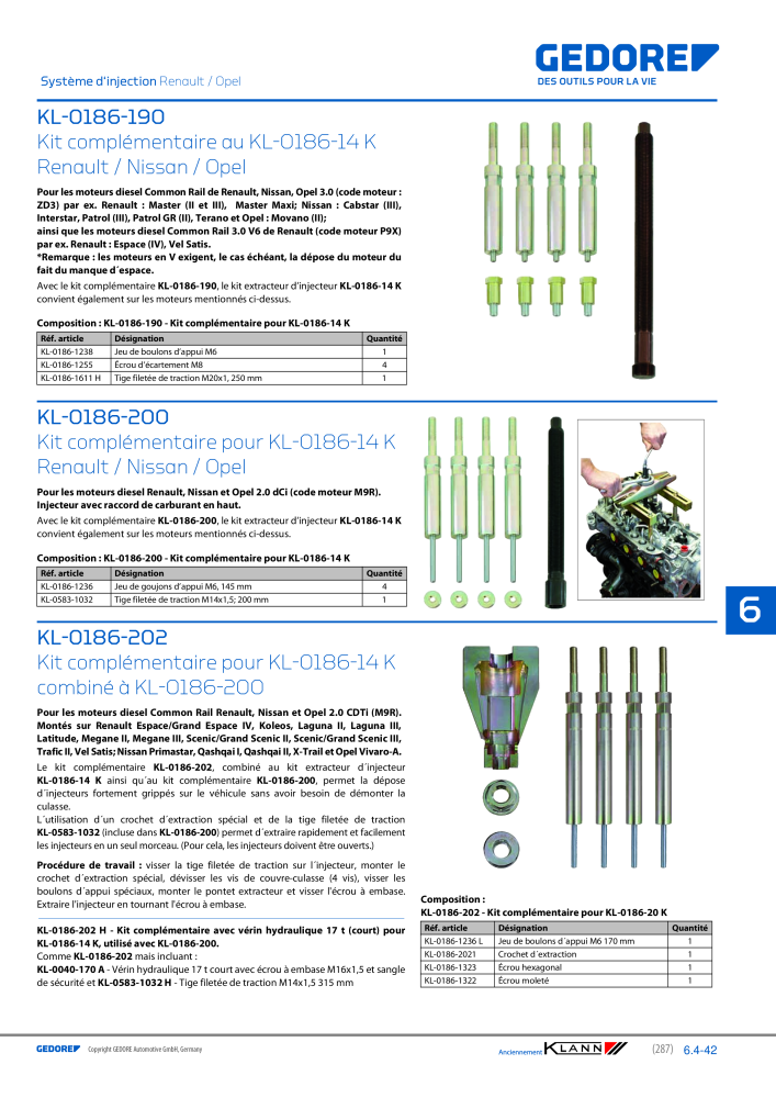 GEDORE Automotive KLANN Moteurs NR.: 2559 - Seite 77