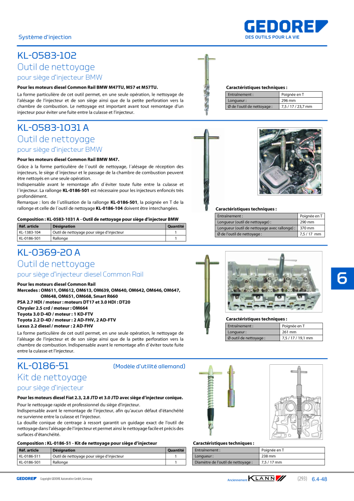 GEDORE Automotive KLANN Moteurs NR.: 2559 - Seite 83