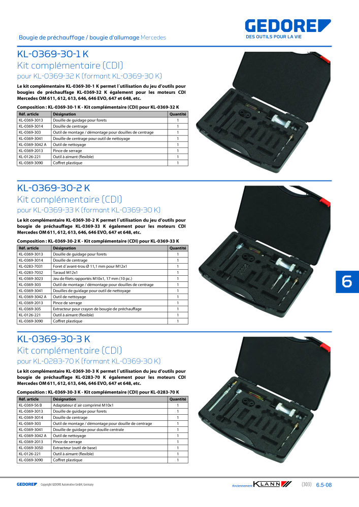 GEDORE Automotive KLANN Moteurs Nb. : 2559 - Page 93