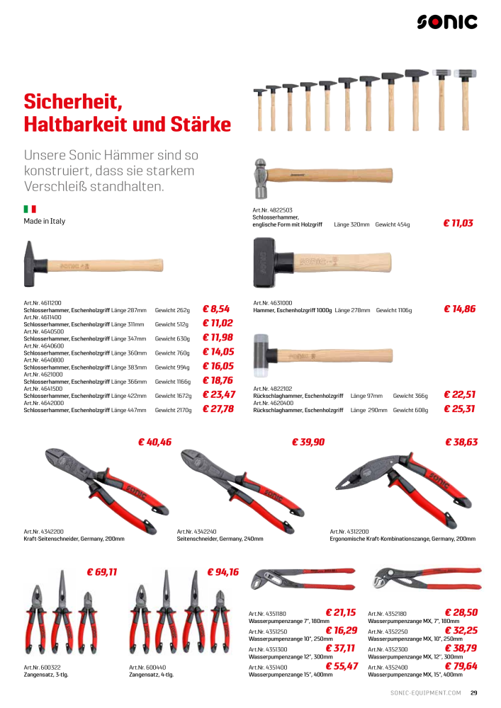 Sonic Equipment LKW Katalog NR.: 2581 - Seite 29