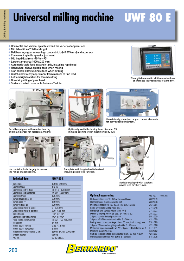 Bernardo general catalog metal NR.: 2582 - Pagina 202