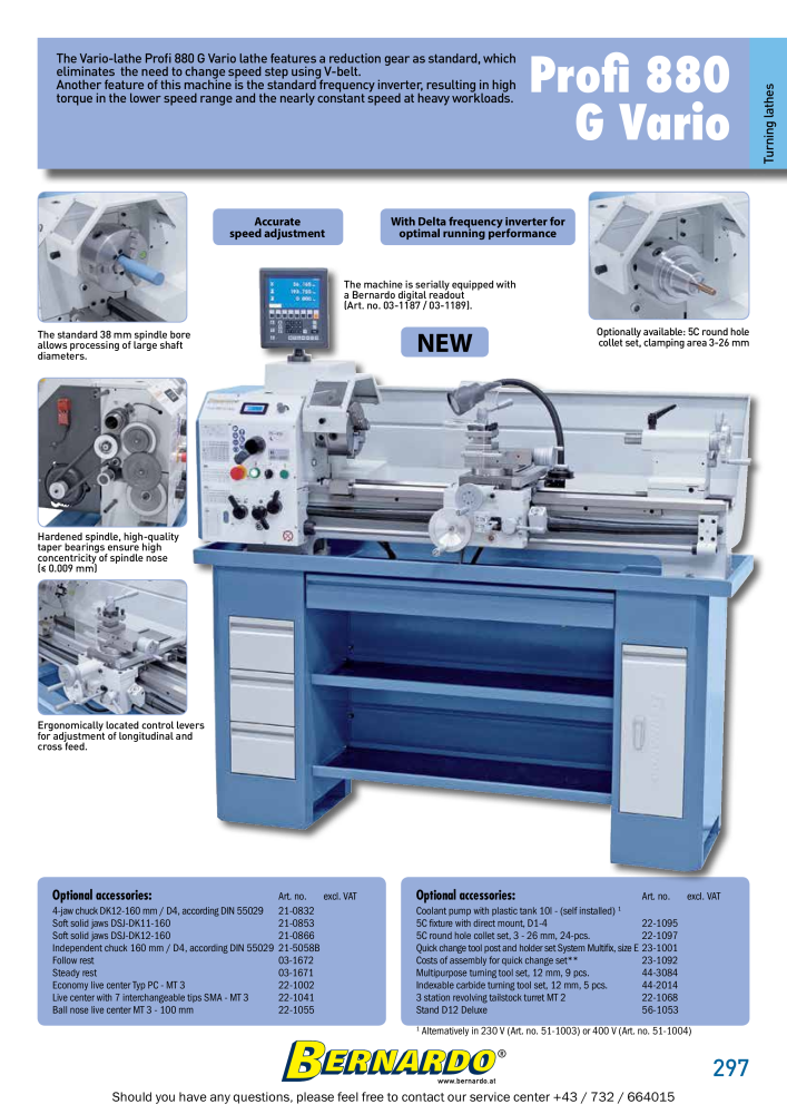 Bernardo general catalog metal NR.: 2582 - Seite 299