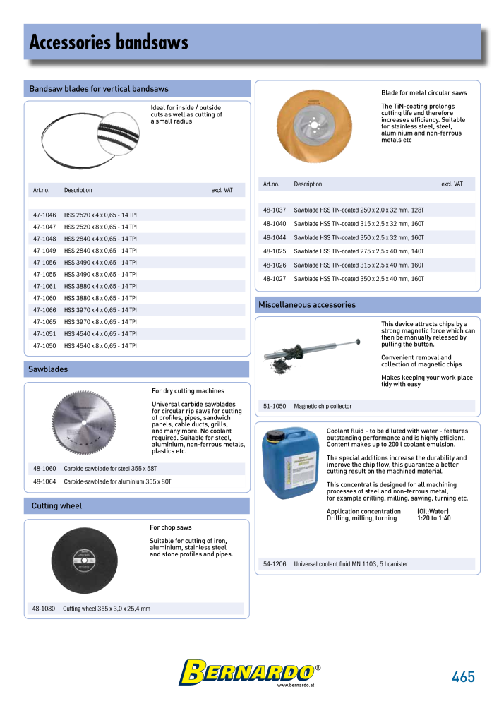 Bernardo general catalog metal NEJ.: 2582 - Sida 467