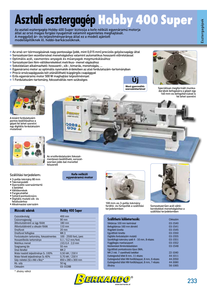 Bernardo General Catalogue Metal Nº: 2583 - Página 235