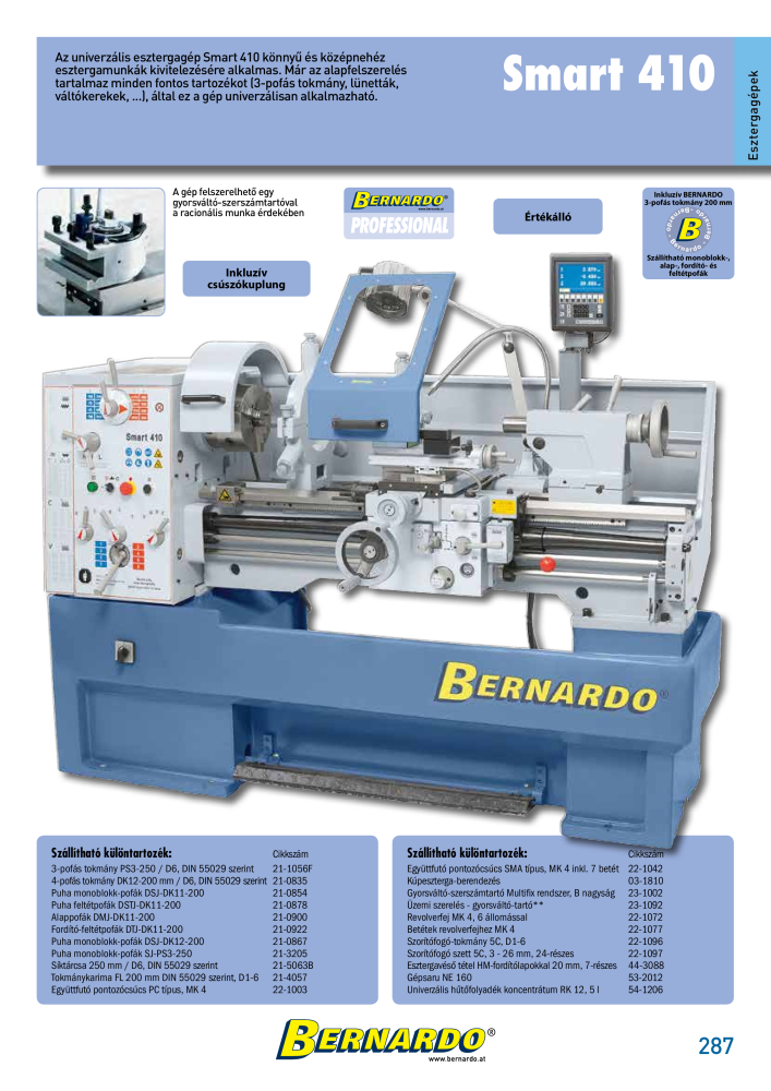 Bernardo General Catalogue Metal Nº: 2583 - Página 289