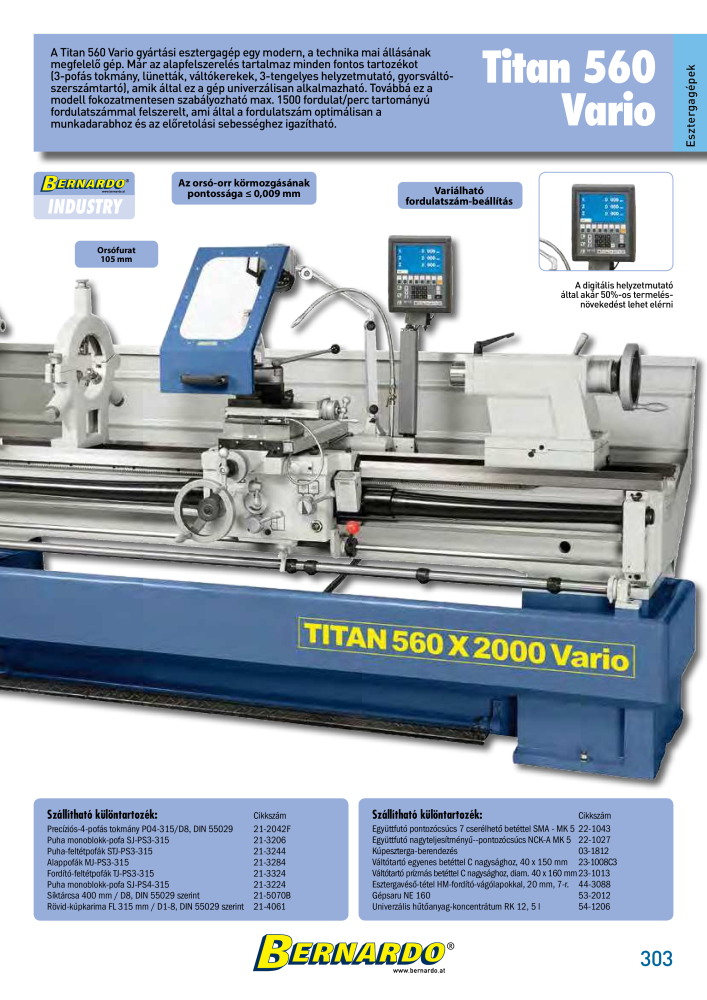 Bernardo General Catalogue Metal Nb. : 2583 - Page 305