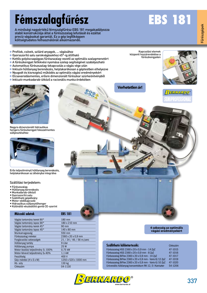 Bernardo General Catalogue Metal Nº: 2583 - Página 339