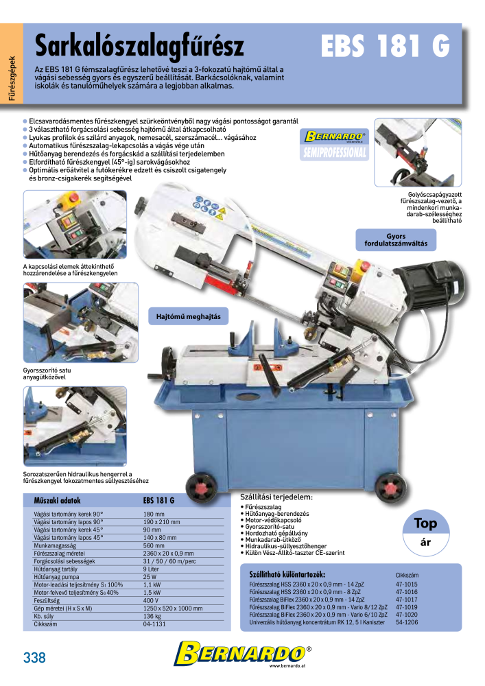 Bernardo General Catalogue Metal Nº: 2583 - Página 340