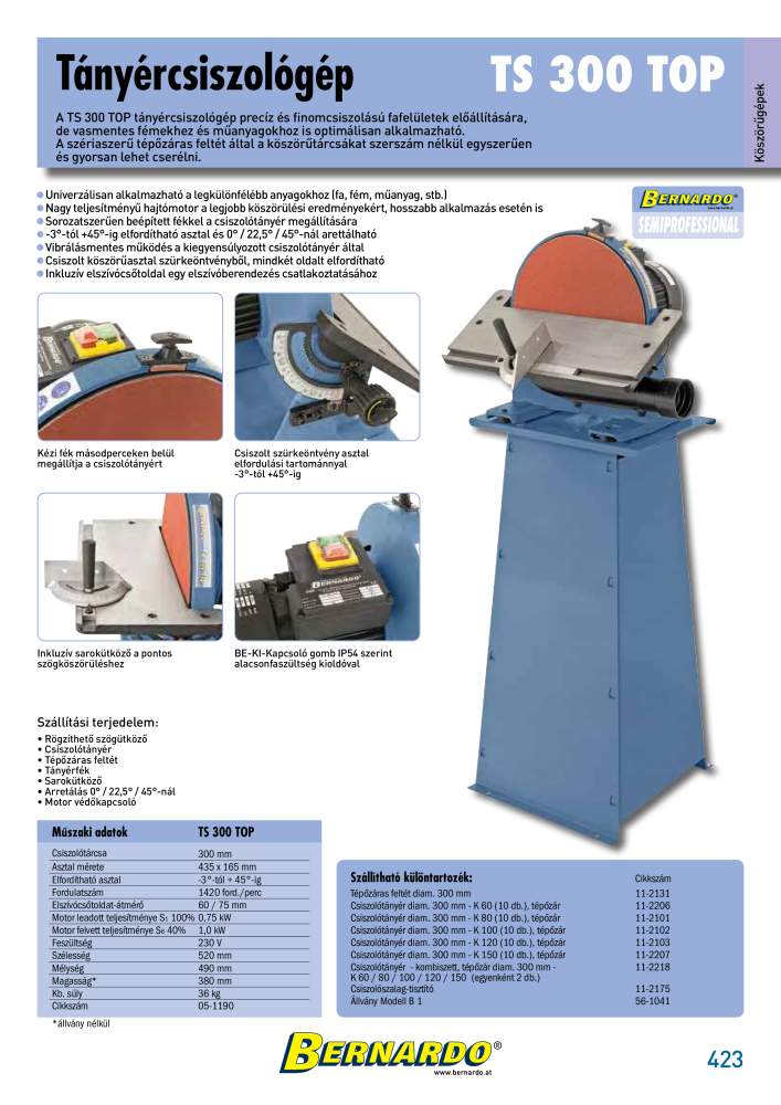 Bernardo General Catalogue Metal Nº: 2583 - Página 425