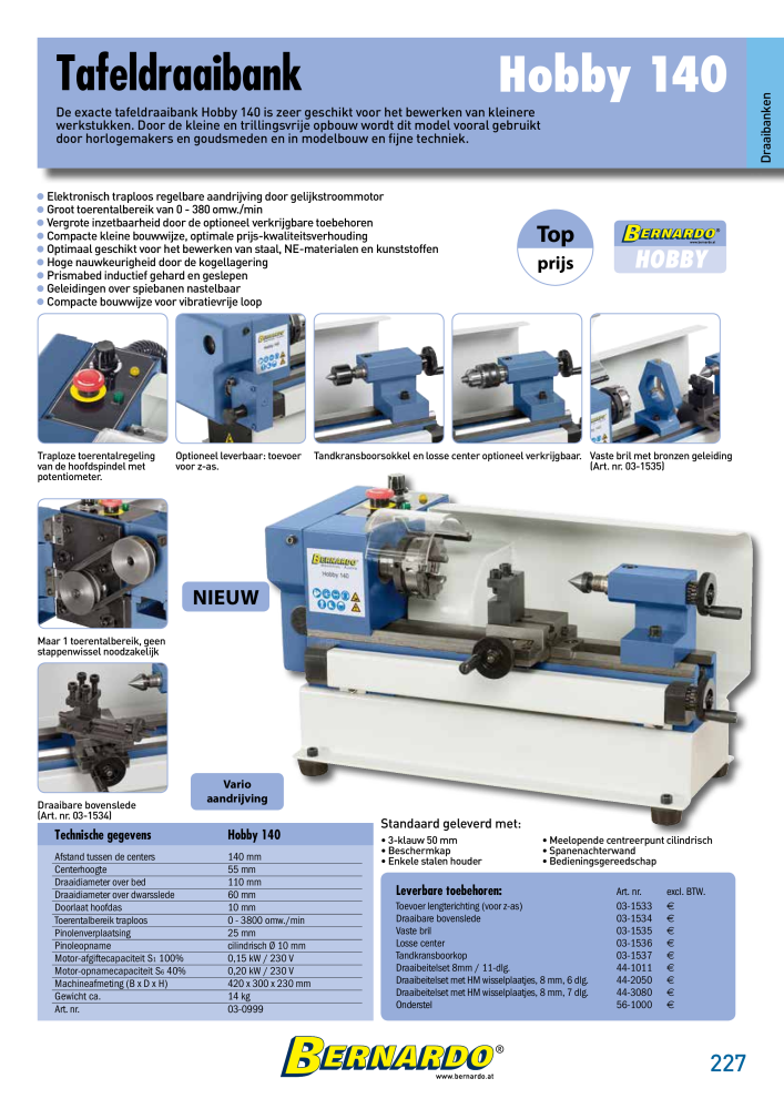 Bernardo Algemene Catalogus Metaal NR.: 2584 - Strona 229