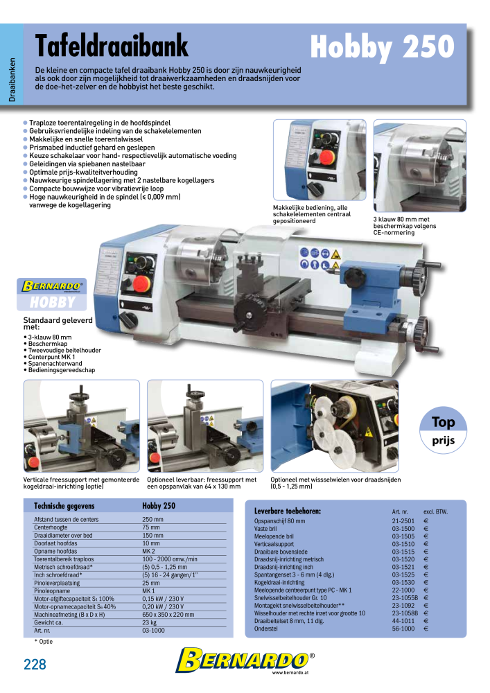Bernardo Algemene Catalogus Metaal Č. 2584 - Strana 230