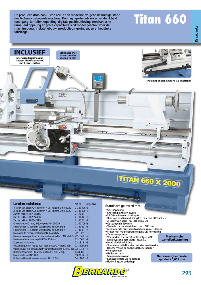 Bernardo Algemene Catalogus Metaal NR.: 2584 - Seite 297
