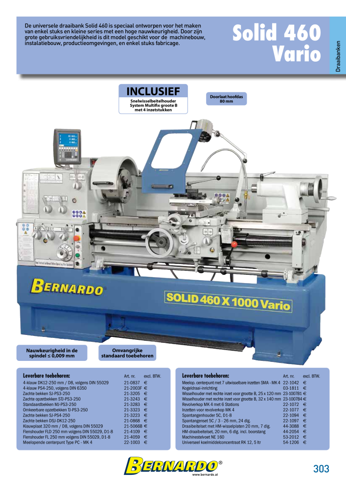 Bernardo Algemene Catalogus Metaal NR.: 2584 - Seite 305