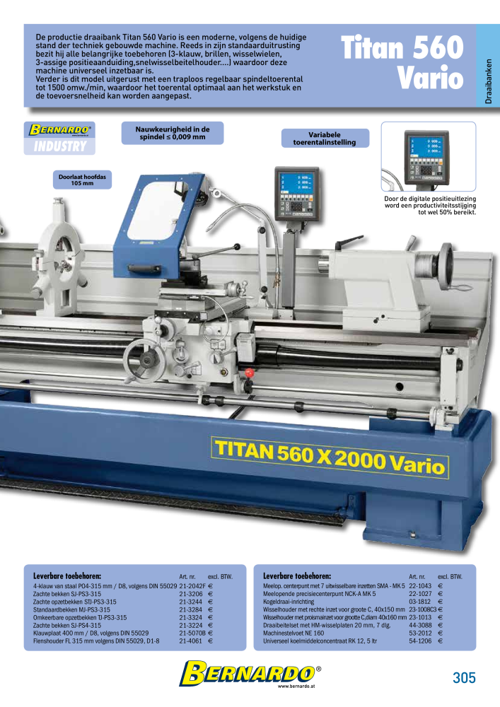 Bernardo Algemene Catalogus Metaal NR.: 2584 - Strona 307