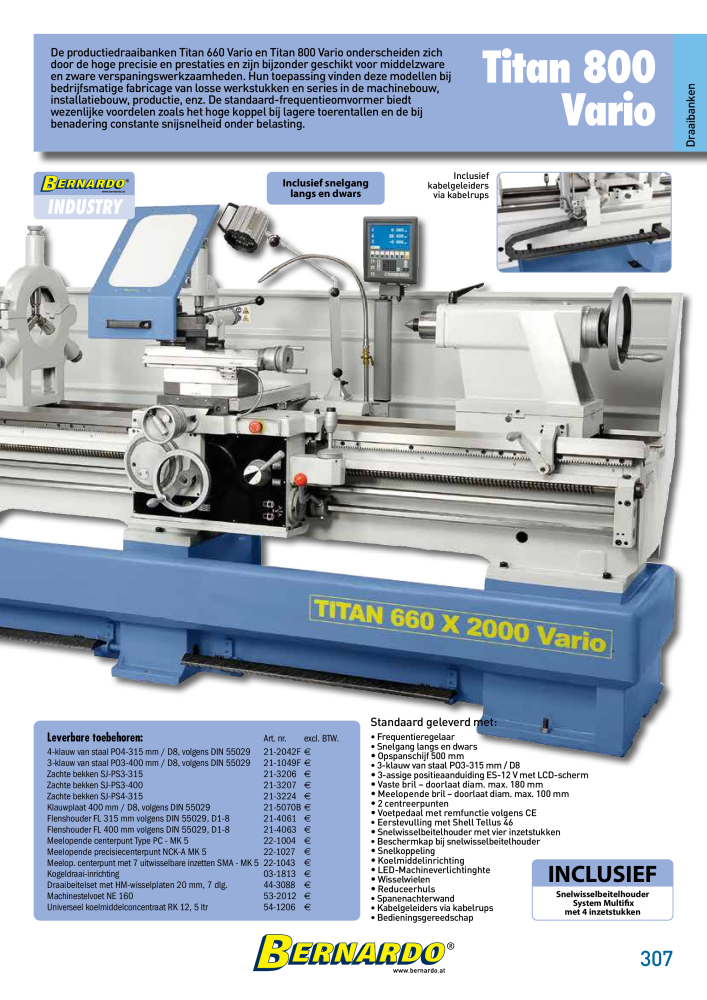 Bernardo Algemene Catalogus Metaal Č. 2584 - Strana 309