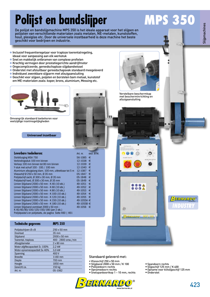 Bernardo Algemene Catalogus Metaal NR.: 2584 - Seite 425