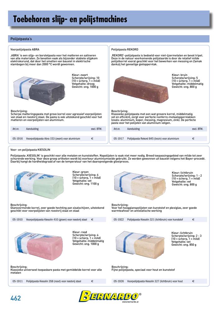 Bernardo Algemene Catalogus Metaal NR.: 2584 - Seite 464