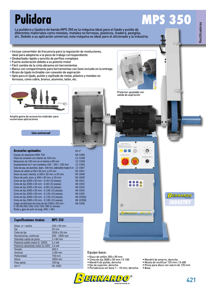Catálogo General Bernardo Metal NR.: 2585 - Seite 423