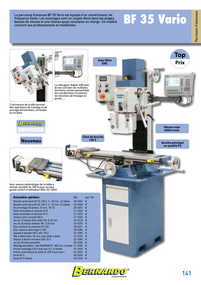 Catalogue général Bernardo Métal NR.: 2586 - Seite 143