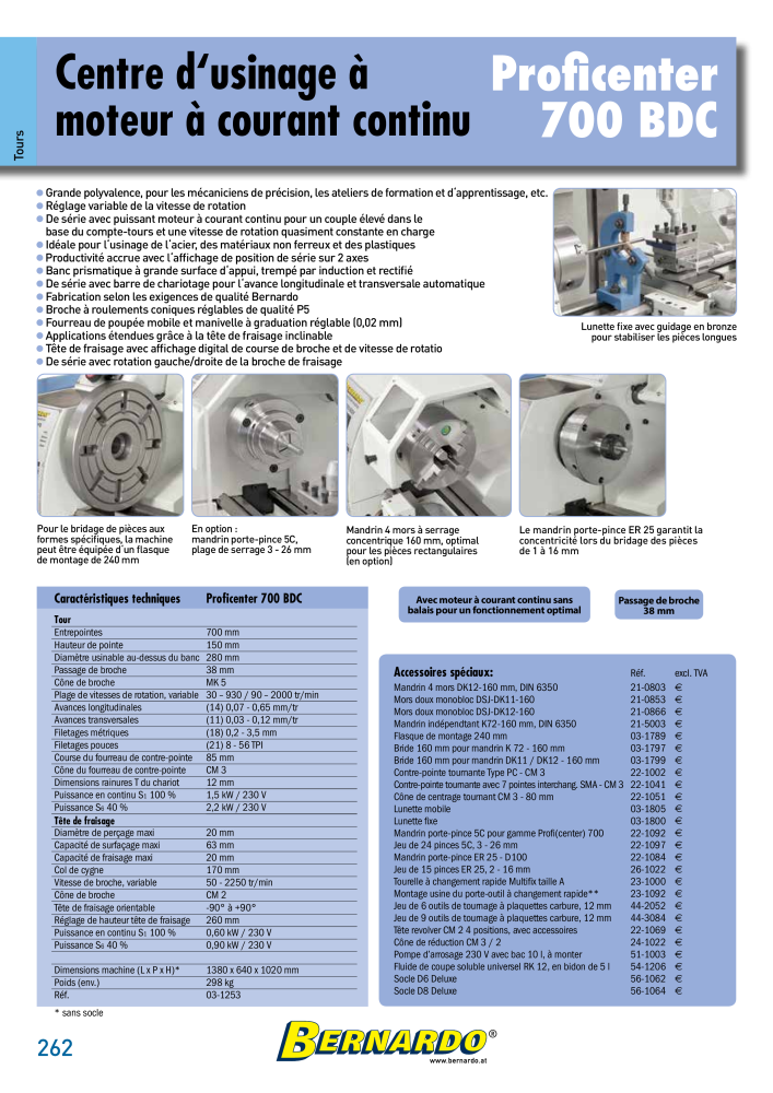 Catalogue général Bernardo Métal Č. 2586 - Strana 264