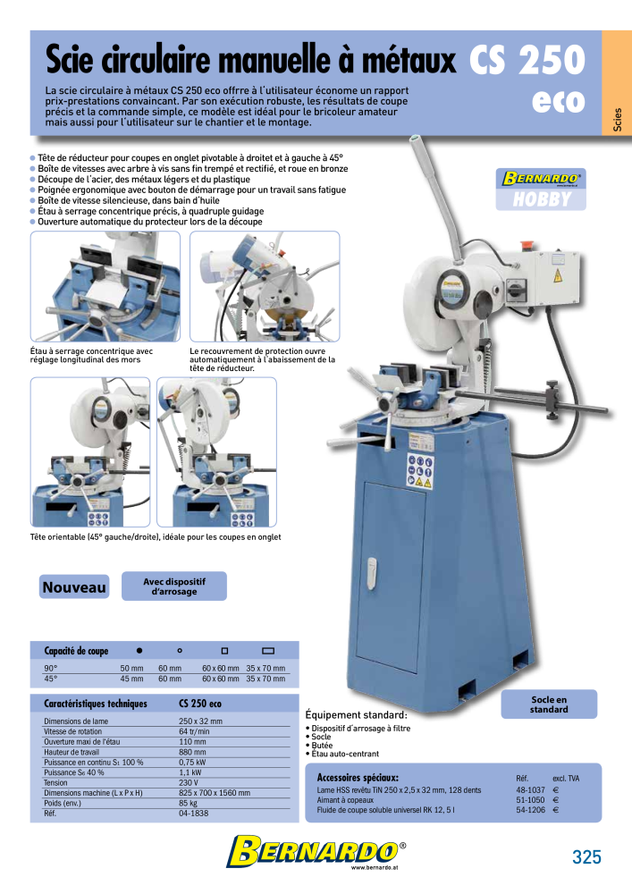 Catalogue général Bernardo Métal NO.: 2586 - Page 327