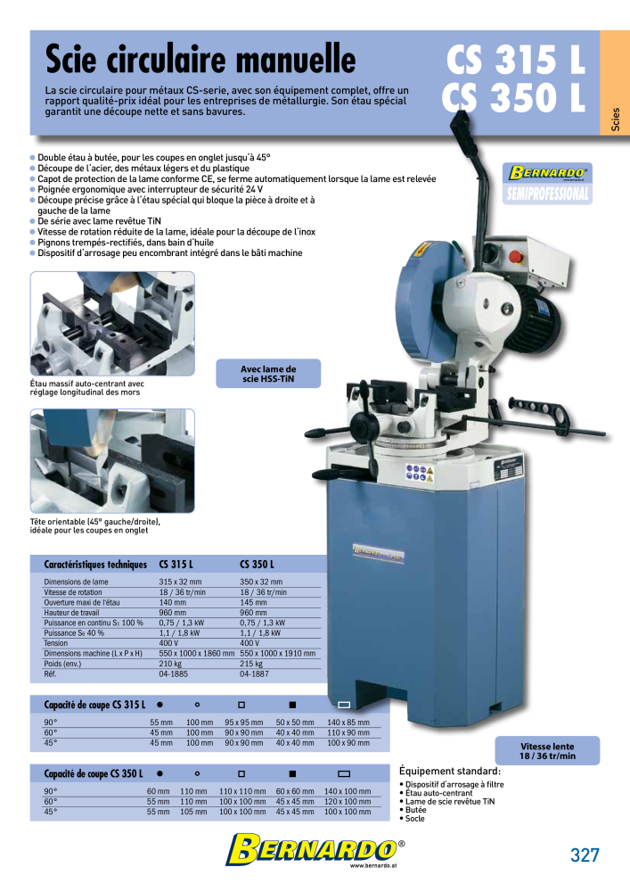Catalogue général Bernardo Métal Č. 2586 - Strana 329