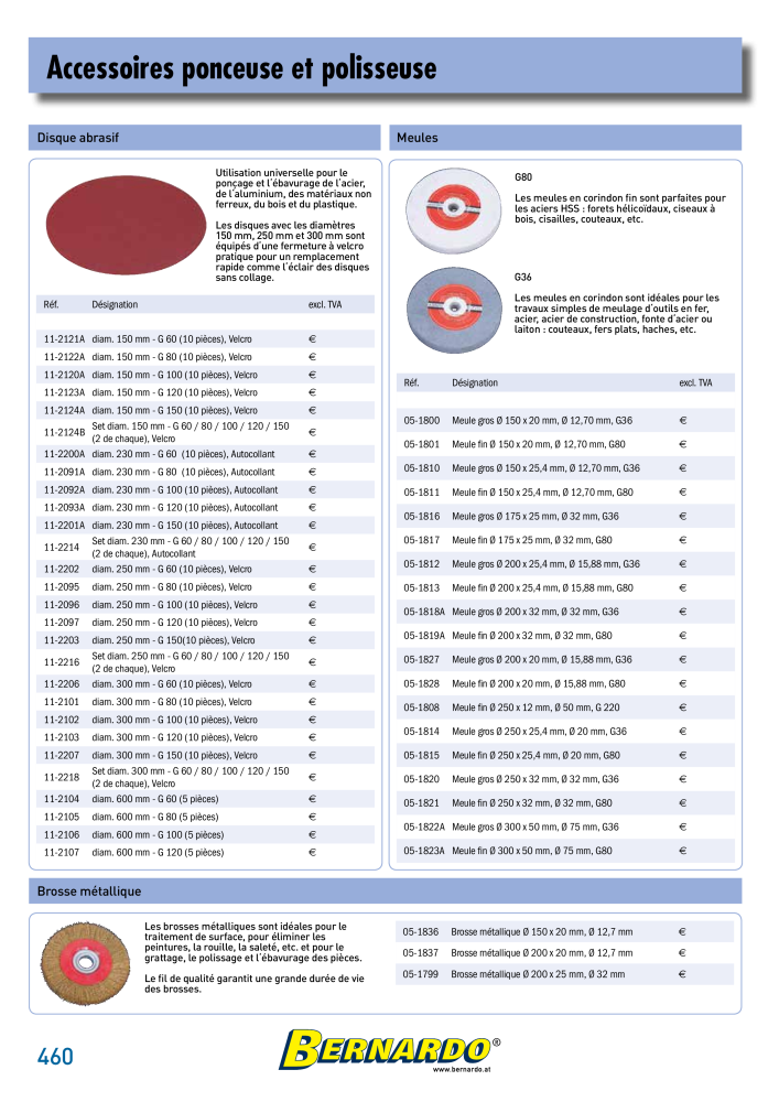 Catalogue général Bernardo Métal n.: 2586 - Pagina 462