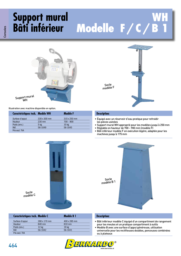Catalogue général Bernardo Métal NR.: 2586 - Seite 466
