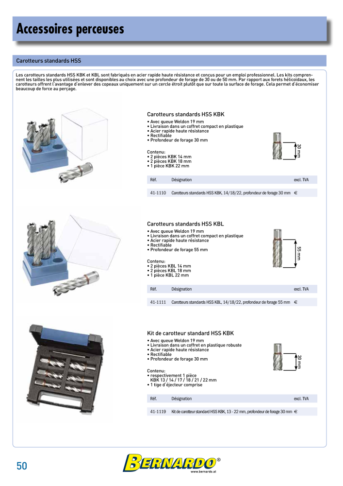 Catalogue général Bernardo Métal NR.: 2586 - Seite 52