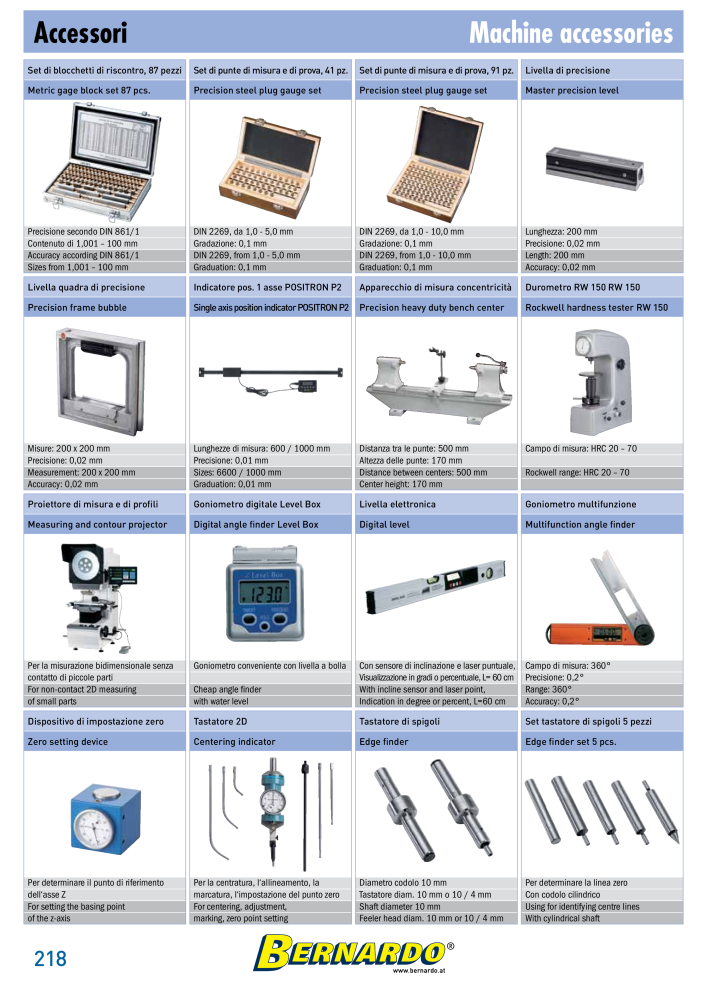 Bernardo Catalogo Generale Metallo NR.: 2587 - Pagina 220