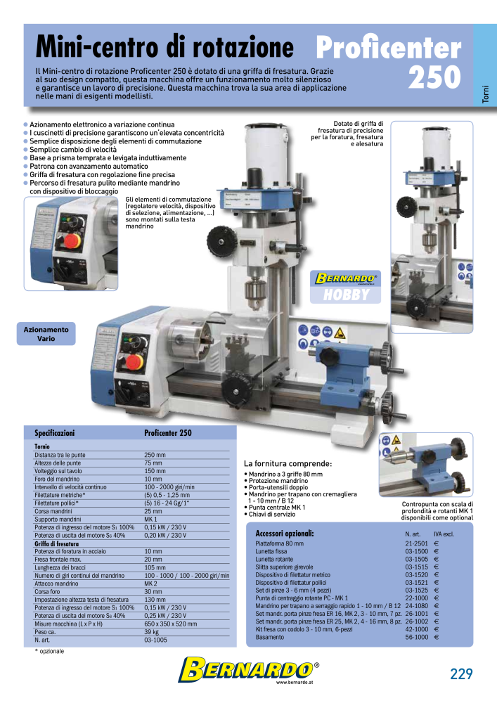 Bernardo Catalogo Generale Metallo NR.: 2587 - Seite 231