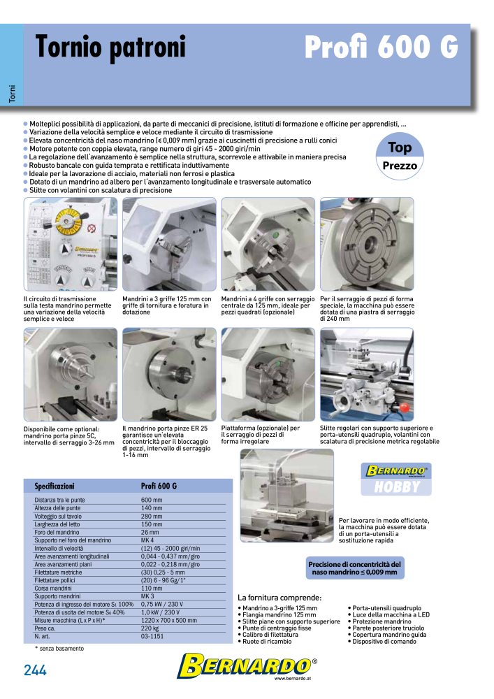 Bernardo Catalogo Generale Metallo NO.: 2587 - Page 246