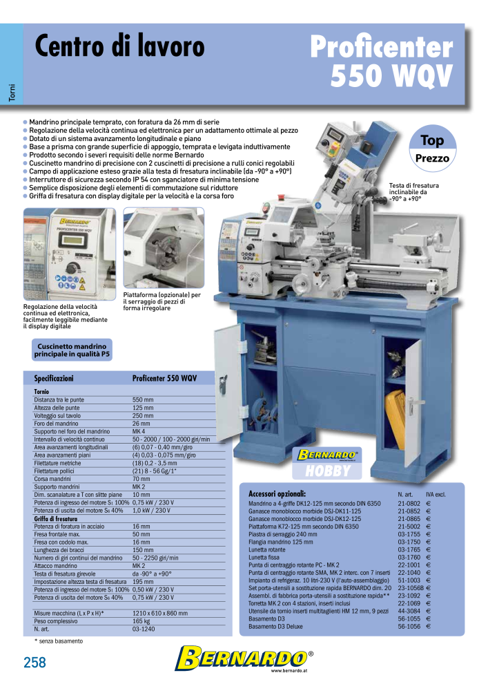 Bernardo Catalogo Generale Metallo NR.: 2587 - Pagina 260