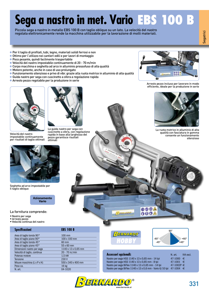 Bernardo Catalogo Generale Metallo NR.: 2587 - Seite 333