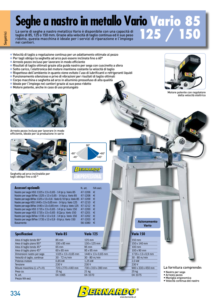 Bernardo Catalogo Generale Metallo NR.: 2587 - Seite 336