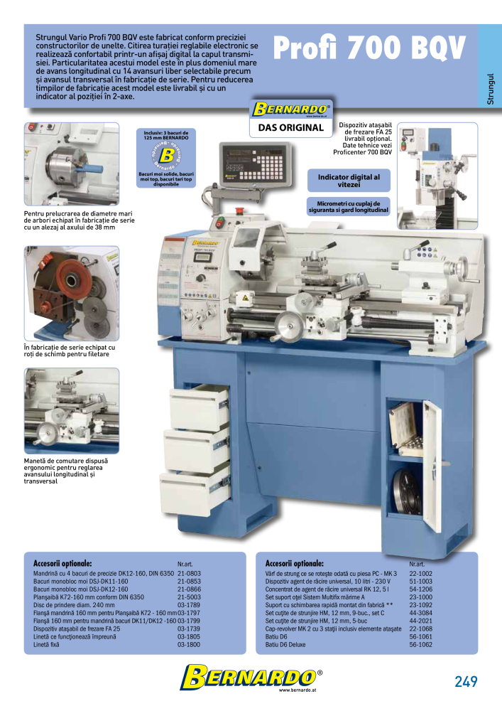 Catalogul general Bernardo metal NR.: 2589 - Seite 251