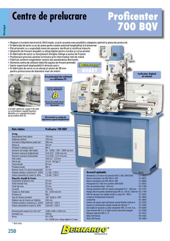 Catalogul general Bernardo metal NR.: 2589 - Seite 260